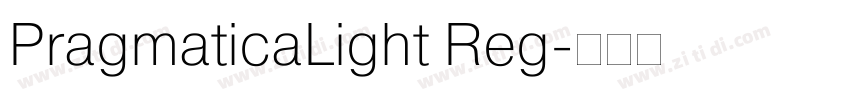 PragmaticaLight Reg字体转换